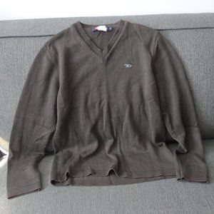 Diesel Gray V-Neck Sweater Size S
